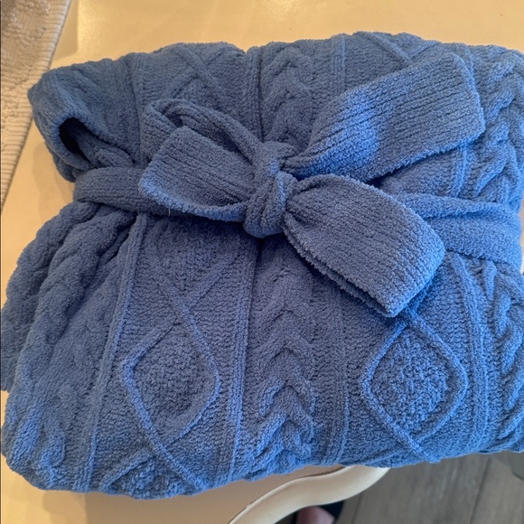 Cozy Cable Knit Robe Cardigan - Blue (Sea) Style: RUCKR - Picture 10 of 11